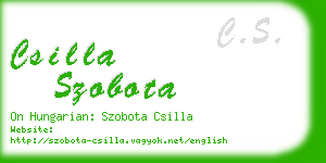 csilla szobota business card